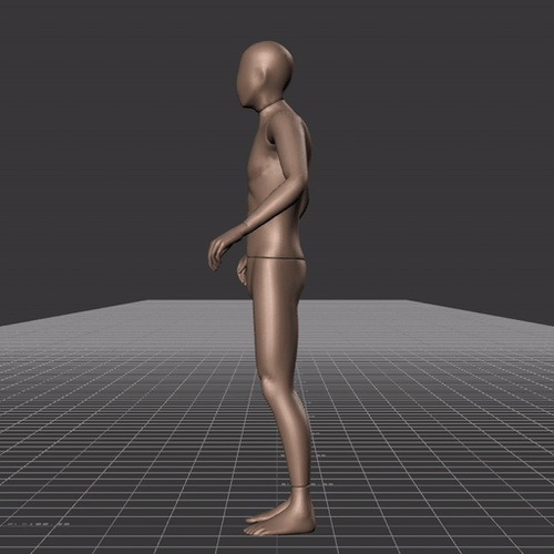 Transitioning from standing to running in all directions, with interruptions and turns – preview gif