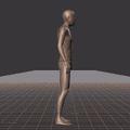 Standing to running, forward direction only. Stylized version with exaggerated acting - preview gif