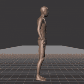Standing to running, forward direction only. Stylized version with exaggerated acting - preview gif