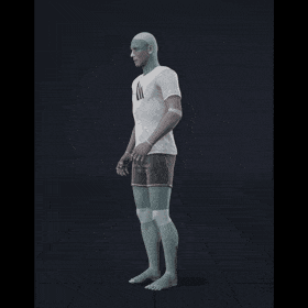 Standing to running in all directions with turning into new direction. Take covers the following directions: 0, 45R,... - preview gif