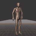 Standing to running in all directions with turning into new direction. Take covers the following directions: 0, 45R,... - preview gif