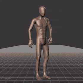 Standing to running in all directions with turning into new direction. Take covers the following directions: 0, 45R,... - preview gif