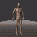 Standing to running in all directions while facing forward (strafing). Take covers the following directions: 45R, 90R,... - preview gif