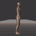 Standing idle to running in all directions with turning and interrupted stop. Take covers the following directions: 0,... - preview gif