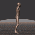 Standing idle to running in all directions with turning and interrupted stop. Take covers the following directions: 0,... - preview gif