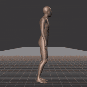 Standing idle to running in all directions with turning and interrupted stop. Take covers the following directions: 0,... - preview gif