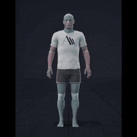 Standing to walking in all directions while facing forward (strafing). Take covers the following directions: 45R, 90R,... - preview gif