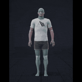 Standing to walking in all directions while facing forward (strafing). Take covers the following directions: 45R, 90R,... - preview gif
