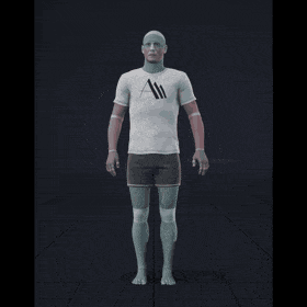 Standing to walking in all directions while facing forward (strafing). Take covers the following directions: 45R, 90R,... - preview gif