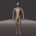 Standing to running in all directions while facing forward (strafing). Take covers the following directions: 45R, 90R,... - preview gif