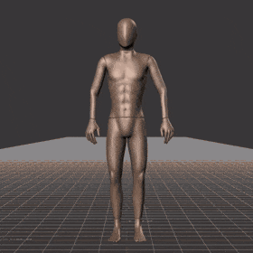 Standing to running in all directions while facing forward (strafing). Take covers the following directions: 45R, 90R,... - preview gif