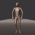 Standing idle to walking in all directions with turning and interrupted stop. Take covers the following directions: 0,... - preview gif