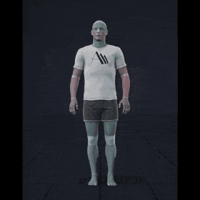 Standing to walking in all directions with turning into direction of travel. Take covers the following directions: 0,... - preview gif