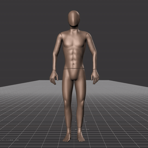 Transitioning from standing to walking in all directions, with interruptions and turns – preview gif