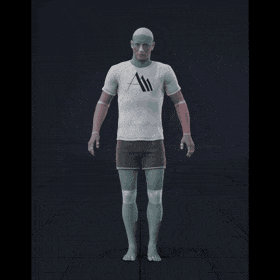 Standing to walking in all directions with turning into direction of travel. Take covers the following directions: 0,... - preview gif