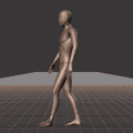 Strolling with random turns and sudden directional changes in a freestyle pattern - preview gif