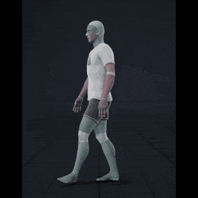 Strolling with random turns and sudden directional changes in a freestyle pattern - preview gif