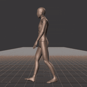 Strolling with random turns and sudden directional changes in a freestyle pattern - preview gif