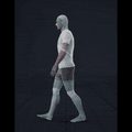 Strolling with random turns and sudden directional changes in a freestyle pattern - preview gif