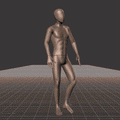 Strolling with random turns and sudden directional changes in a freestyle pattern - preview gif
