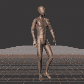 Strolling with random turns and sudden directional changes in a freestyle pattern - preview gif