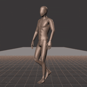 Strolling in a motion matching dance card pattern with turns in all directions, 45 angles, left and right. With stops... - preview gif