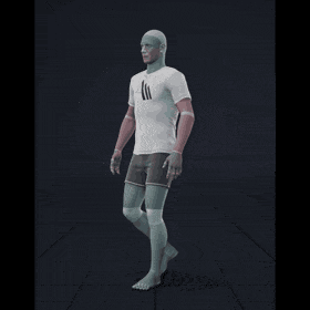 Strolling in a motion matching dance card pattern with turns in all directions, 45 angles, left and right. With stops... - preview gif