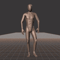 Strolling while facing forward, stopping and then walking backwards in all directions in 45 degree increments.... - preview gif