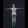 The female actor is standing in the room, looking at two other people and engaging in dialogue. She alternates between... - preview gif
