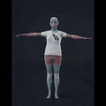 The female actor stands in front of a chair, engaging in dialogue with two other actors. She alternates between... - preview gif