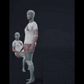A calm three-person dialogue scene with mostly understated conversational movement. Actor3 is questioned by Actor5,... - preview gif