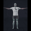 The actor assumes a T-pose, standing upright with arms extended outward and legs together, facing directly forward.... - preview gif