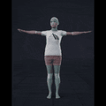 The actor assumes a T-pose, standing upright with arms extended outward and legs together, facing directly forward.... - preview gif