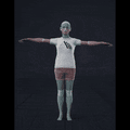 The actor assumes a T-pose, standing upright with arms extended outward and legs together, facing directly forward.... - preview gif