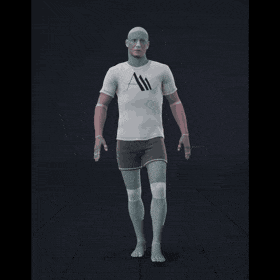Transition from a walk to a crouched walk - preview gif