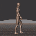 Transition from a walk to a crouched walk - preview gif