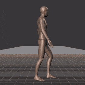 Transition from a walk to a crouched walk - preview gif