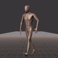 Walking with random turns and sudden directional changes in a freestyle pattern - preview gif