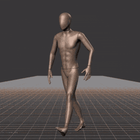 Walking with random turns and sudden directional changes in a freestyle pattern - preview gif