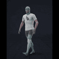 Walking with random turns and sudden directional changes in a freestyle pattern - preview gif