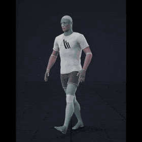 Walking with random turns and sudden directional changes in a freestyle pattern - preview gif