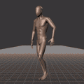 Walking in a motion matching dance card pattern with turns in all directions, 45 angles, left and right. Take covers... - preview gif
