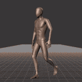 Walking in a motion matching dance card pattern with turns in all directions, 45 angles, left and right. With stops... - preview gif