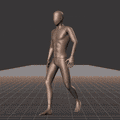 Walking in a motion matching dance card pattern with turns in all directions, 45 angles, left and right. With stops... - preview gif