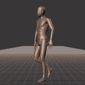 Walking in a circle with tighter turns over time. Take covers right handed turns - preview gif