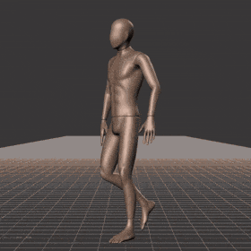 Walking in a circle with tighter turns over time. Take covers right handed turns - preview gif