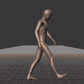 Walking in a straight line for walk cycle generation, with random patterns. Also contains various random sudden... - preview gif