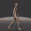 Walking in a straight line for walk cycle generation, with random patterns. Also contains various random sudden... - preview gif