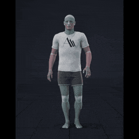 Walking in a straight line for walk cycle generation, with random patterns. Also contains various random sudden... - preview gif