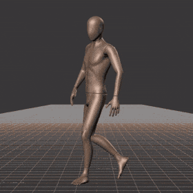 Walking in a snake-like pattern. Essentially covers 180 degree turns left and right while moving forward - preview gif